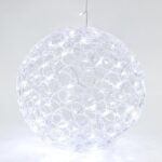 ΑΚΡΥΛΙΚΗ ΜΠΑΛΑ, 100 ΛΕΥΚΑ LED, ΜΕ ΜΕΤΑΣΧΗΜΑΤΙΣΤΗ, 40cm, IP44 EUROLAMP – 600-40089