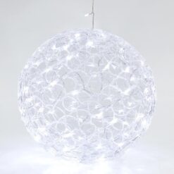 ΑΚΡΥΛΙΚΗ ΜΠΑΛΑ, 100 ΛΕΥΚΑ LED, ΜΕ ΜΕΤΑΣΧΗΜΑΤΙΣΤΗ, 40cm, IP44 EUROLAMP – 600-40089