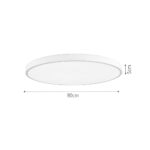 InLight Πλαφονιέρα οροφής LED 150W 3CCT (by switch on base) από γκρί μέταλλο και ακρυλικό D:80cm (42035-A-Gray)