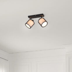 Φωτιστικό Spot Trio Lighting BURTON  2x E14 Μαύρο Ματ Μεταλλικό   – 811400232