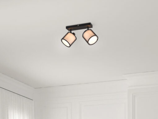 Φωτιστικό Spot Trio Lighting BURTON  2x E14 Μαύρο Ματ Μεταλλικό   – 811400232