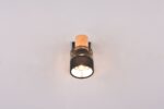 Επιτοίχιο Φωτιστικό NANDINI Trio Lighting 1x E14 Χρώματος Μαύρο Ματ & Ξύλο – 811700132