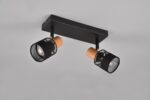 Φωτιστικό Οροφής NANDINI  Trio Lighting 2x E14 Μαύρο Ματ & Ξύλο – 811700232