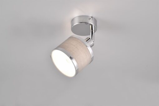 Επιτοίχιο Φωτιστικό AROSA Trio Lighting 1x E14 Χρώμιο με Γκρι Αμπαζούρ – 812100106