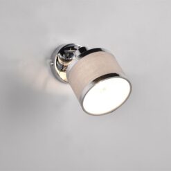 Επιτοίχιο Φωτιστικό AROSA Trio Lighting 1x E14 Χρώμιο με Γκρι Αμπαζούρ – 812100106