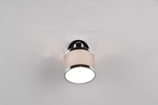 Επιτοίχιο Φωτιστικό AROSA Trio Lighting 1x E14 Χρώμιο με Γκρι Αμπαζούρ – 812100106