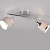 Φωτιστικό Οροφής Trio Lighting 2x E14 Χρώματος Χρώμιο με Γκρι Αμπαζουρ – 812100206
