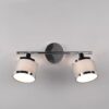 Φωτιστικό Οροφής Trio Lighting 2x E14 Χρώματος Χρώμιο με Γκρι Αμπαζουρ – 812100206