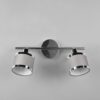Φωτιστικό Οροφής Trio Lighting 2x E14 Χρώματος Χρώμιο με Γκρι Αμπαζουρ – 812100206