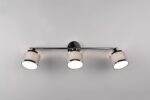Φωτιστικό Οροφής Trio Lighting 3x E14 Χρώματος Χρώμιο με Γκρι Αμπαζουρ – 812100306