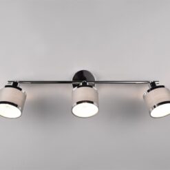 Φωτιστικό Οροφής Trio Lighting 3x E14 Χρώματος Χρώμιο με Γκρι Αμπαζουρ – 812100306
