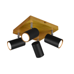 Σποτ Trio Lighting 4xGU10 Μαύρο Ματ Μεταλλικό 812400432
