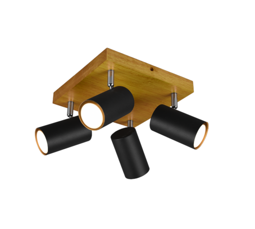 Σποτ Trio Lighting   4xGU10 Μαύρο Ματ Μεταλλικό    812400432