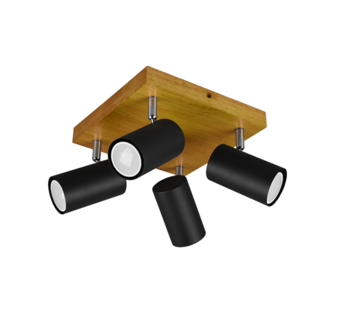 Σποτ Trio Lighting   4xGU10 Μαύρο Ματ Μεταλλικό    812400432