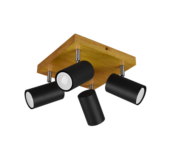 Σποτ Trio Lighting   4xGU10 Μαύρο Ματ Μεταλλικό    812400432