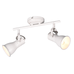 Φωτιστικό Spot Trio Lighting STEAM  2x E14 Λευκό Αντικέ Μεταλλικό   – 813400227