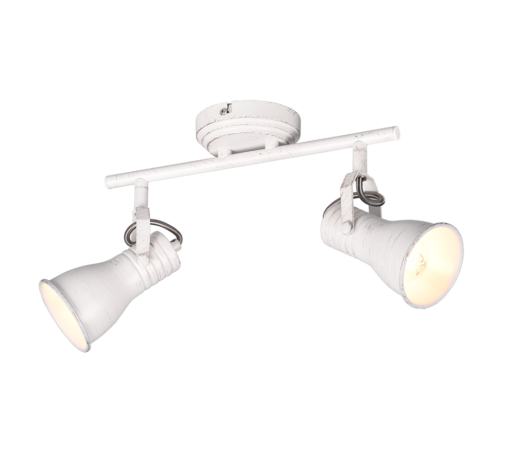 Φωτιστικό Spot Trio Lighting STEAM  2x E14 Λευκό Αντικέ Μεταλλικό   – 813400227