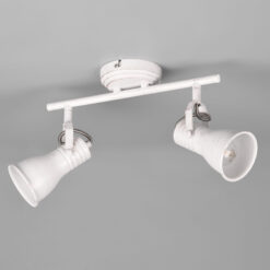 Φωτιστικό Spot Trio Lighting STEAM  2x E14 Λευκό Αντικέ Μεταλλικό   – 813400227