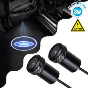 GloboStar® 81611 LAND ROVER Ghost Car Brand Logo Projector – Προτζέκτορας Προβολής Μάρκας Αυτοκινήτου LED CREE XHP35 3W 240lm 120° DC 12V IP20 Ψυχρό Λευκό 6000K