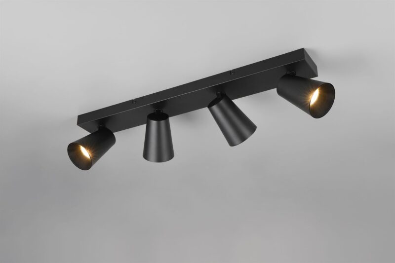 Πολύφωτο Σποτ Οροφής 4xGU10 Μαύρο Trio Lighting – 817100432