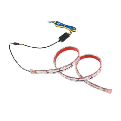 GloboStar® 81732 Car Backlit LED Strip Εύκαμπτη Ταινία 100cm Σήμανσης DRL Αυτοκινήτου 5 Προγραμμάτα Φωτισμού LED SMD 5050 7.6W DC 9-30V Αδιάβροχη IP65 RGB – 2 Χρόνια Εγγύηση