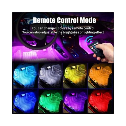 GloboStar® 81842 Car Underglow LED Tube Kit Smart Bluetooth – Κρυφός Φωτισμός Αυτοκινήτου DC 12V 20W με Χειριστήριο Αδιάβροχο IP68 Πολύχρωμο RGB