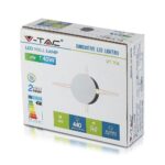 LED Φωτιστικό Τοίχου 4W V-TAC Λευκό Στρογγυλό Αδιάβροχο IP65 SMD Θερμό Λευκό 3000Κ – 8213