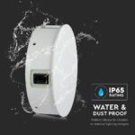 LED Φωτιστικό Τοίχου 4W V-TAC Λευκό Στρογγυλό Αδιάβροχο IP65 SMD Θερμό Λευκό 3000Κ – 8213