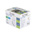 Λάμπα τοίχου LED V-TAC 7W, IP65 ανθεκτική, 770 lumens, 360° φωτισμός. Κατάλληλη για εσωτερική/εξωτερική χρήση.