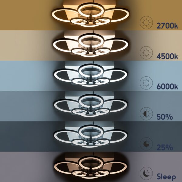 GloboStar® ROYAL-R 61324 Φωτιστικό Οροφής Design LED CCT 135W 16200lm 360° AC 220-240V – Εναλλαγή Φωτισμού μέσω Τηλεχειριστηρίου All In One Ψυχρό 6000k+Φυσικό 4500k+Θερμό 2700k Dimmable Μ80.5 x Π59 x Υ12cm – Νίκελ Χρώμιο – 3 Years Warranty