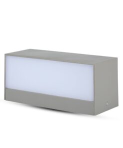 LED Φωτιστικό Απλίκα Up-Down 12W V-TAC Γκρι Αδιάβροχο IP65 Θερμό 3000Κ – 218242