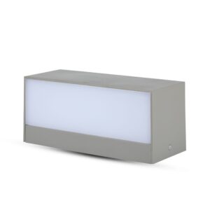 LED Φωτιστικό Απλίκα Up-Down 12W V-TAC Γκρι Αδιάβροχο IP65 Θερμό 3000Κ – 218242