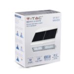 LED Ηλιακό Φωτιστικό 6.8W V-TAC με Αισθητήρα Αδιάβροχο IP65 Λευκό Πλαστικό Φυσικό Λευκό 4000K – 8278