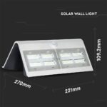 LED Ηλιακό Φωτιστικό 6.8W V-TAC με Αισθητήρα Αδιάβροχο IP65 Λευκό Πλαστικό Φυσικό Λευκό 4000K – 8278