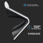 LED Ηλιακό Φωτιστικό 6.8W V-TAC με Αισθητήρα Αδιάβροχο IP65 Λευκό Πλαστικό Φυσικό Λευκό 4000K – 8278