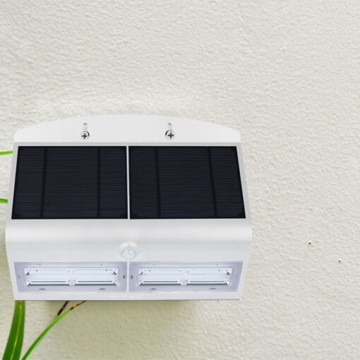 LED Ηλιακό Φωτιστικό 6.8W V-TAC με Αισθητήρα Αδιάβροχο IP65 Λευκό Πλαστικό Φυσικό Λευκό 4000K – 8278