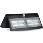 LED Ηλιακό Φωτιστικό 6.8W V-TAC με Αισθητήρα Αδιάβροχο IP65 Μαύρο Πλαστικό Φυσικό Λευκό 4000K – 8279