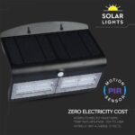 LED Ηλιακό Φωτιστικό 6.8W V-TAC με Αισθητήρα Αδιάβροχο IP65 Μαύρο Πλαστικό Φυσικό Λευκό 4000K – 8279