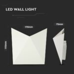 LED Φωτιστικό Τοίχου 5W V-TAC Λευκό Αδιάβροχο IP65 SMD Θερμό Λευκό 3000Κ – 8280
