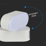 LED Φωτιστικό Τοίχου Περιστρεφόμενο 5W V-TAC Λευκό Αδιάβροχο IP65 Θερμό  3000Κ – 218286
