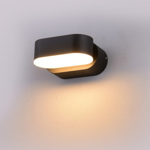 LED Φωτιστικό Τοίχου Περιστρεφόμενο 5W V-TAC Μαύρο IP65 Θερμό 3000Κ – 218288