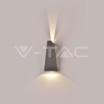 LED Φωτιστικό Τοίχου 6W V-TAC Γκρι Αδιάβροχο IP65 SMD Θερμό  3000Κ – 218299