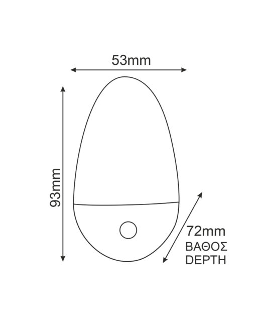 Λαμπάκι Νυκτός LED με Διακόπτη ON-OFF 1W 4000K ACA DECOR – 829LED140