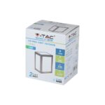 LED αδιάβροχο φωτιστικό 12W IP65 6400K Ψυχρό λευκό με γκρι σώμα V-TAC – 8339