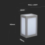 LED αδιάβροχο φωτιστικό 12W IP65 6400K Ψυχρό λευκό με γκρι σώμα V-TAC – 8339