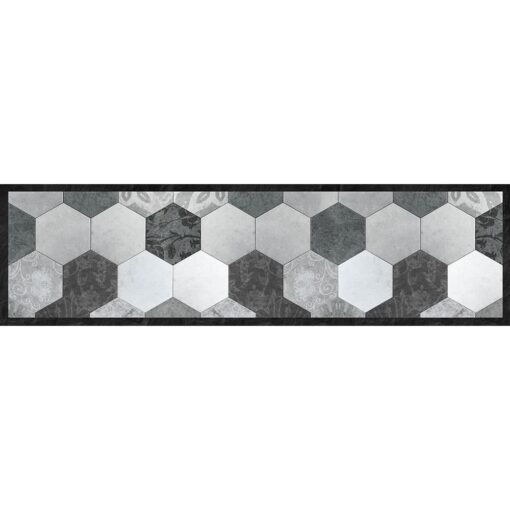 Grey Exagons – L διάδρομος βινυλίου Ango – 83610