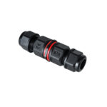 GloboStar® FAST-CONNECT 69919 Διπλός Ι Αδιάβροχος IP68 Σύνδεσμος Ταχείας Σύνδεσης & Διακλάδωσης Καλωδίων – 1 x Είσοδος & 1 x Έξοδος – Εσωτερική Διπλή Κλέμα με Συμβατή Διατομή Καλωδίων 2 x 0.5mm² έως 2 x 1.5mm² – 450V 16A Max – Φ2.5 x Υ9cm – Μαύρο – 5 Years Warranty