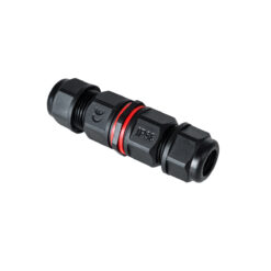 GloboStar® FAST-CONNECT 69919 Διπλός Ι Αδιάβροχος IP68 Σύνδεσμος Ταχείας Σύνδεσης & Διακλάδωσης Καλωδίων – 1 x Είσοδος & 1 x Έξοδος – Εσωτερική Διπλή Κλέμα με Συμβατή Διατομή Καλωδίων 2 x 0.5mm² έως 2 x 1.5mm² – 450V 16A Max – Φ2.5 x Υ9cm – Μαύρο – 5 Years Warranty