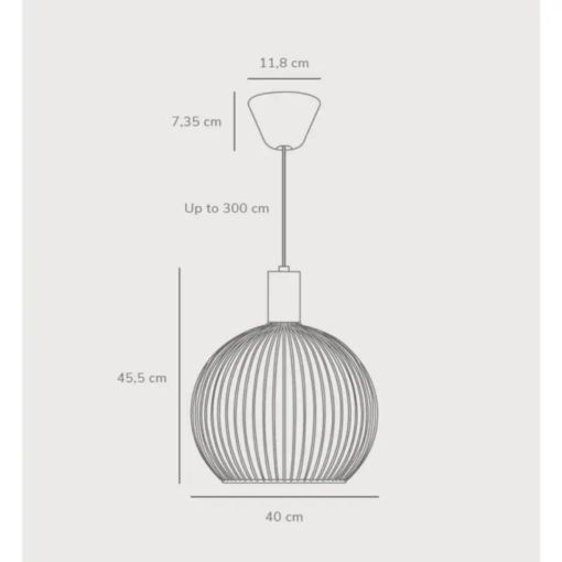 Κρεμαστό Φωτιστικό DFTP  Aver 40 1xE27 Μαύρου Χρώματος – 84253003