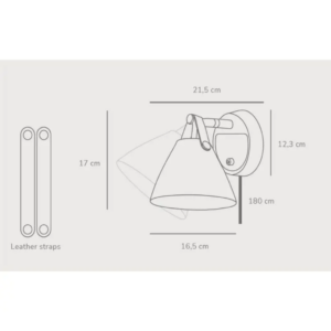 Επιτοίχιο Φωτιστικό DFTP  Strap 15 1xGU10 Λευκού Χρώματος – 84291001